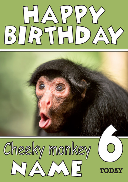 Funny Cheeky Monkey Card Birthday Card