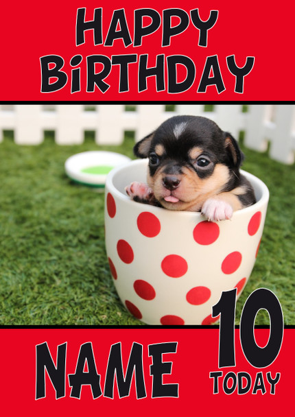 Funny Chihuahua Puppy Dog Birthday Card