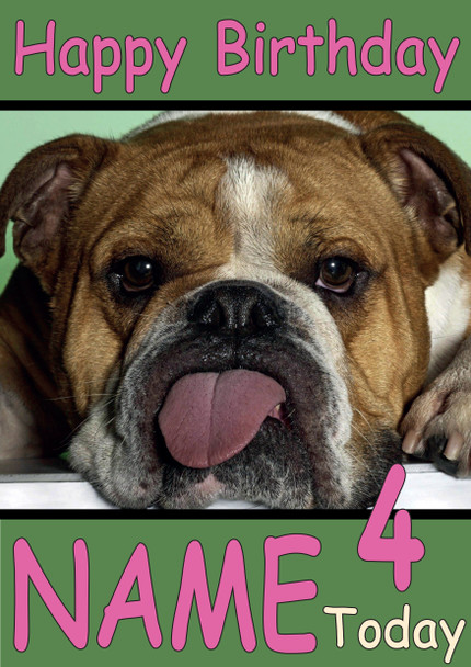 Funny Dog With Tongue Out Birthday Card