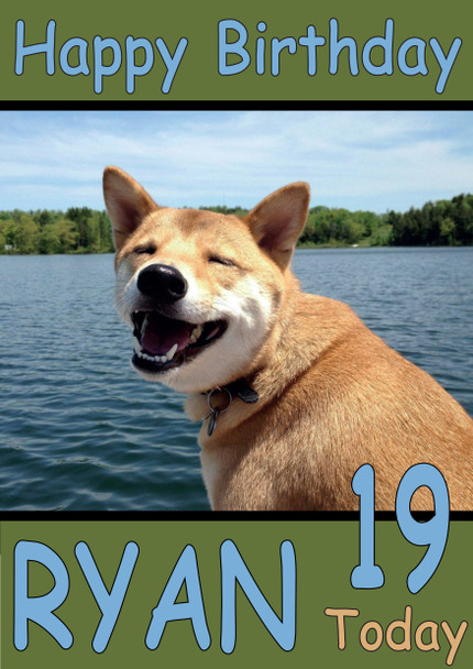 Funny Happy Dog Birthday Card