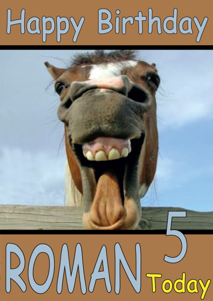 Funny Horse Selfie Birthday Card