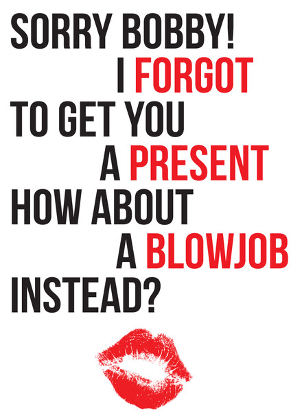 Forgot Birthday Present... Blowjob Instead Birthday Card