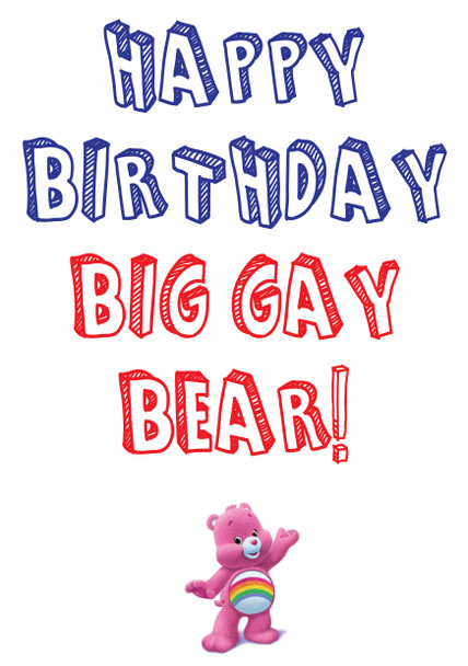 Happy Birthday Big Gay Bear Birthday Card