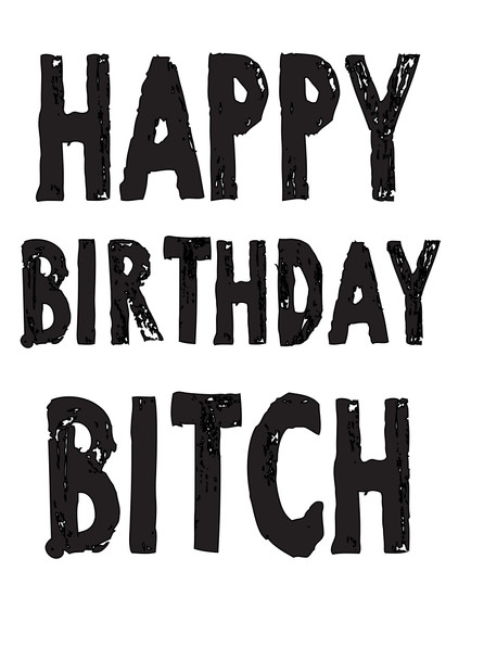 Happy Birthday Bitch Birthday Card