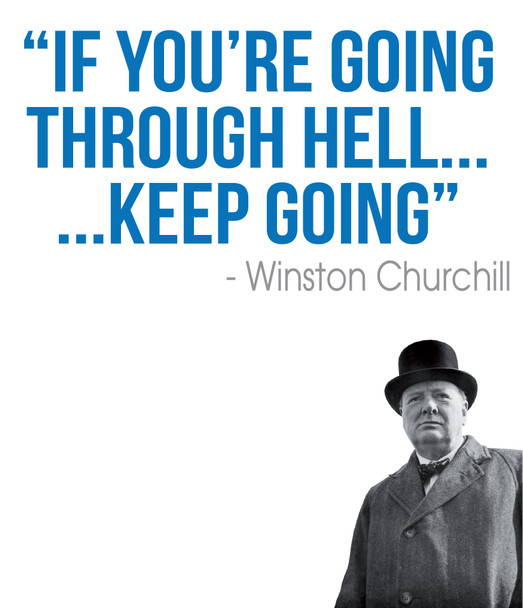 If You're Going Through Hell Keep Going Birthday Card