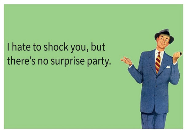 Surprise Party Birthday Card