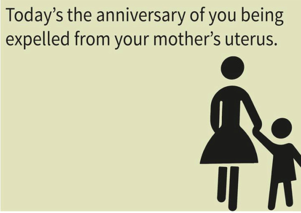 Uterus Card Birthday Card