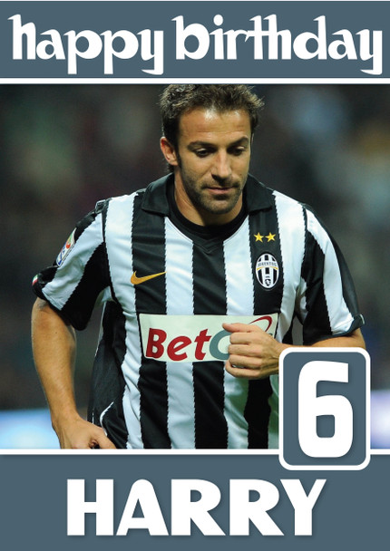 Personalised Alessandro Del Piero Sports Football Birthday Card Sa