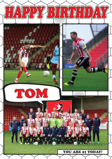 Personalised Cheltenham Custom Card Football Birthday Card