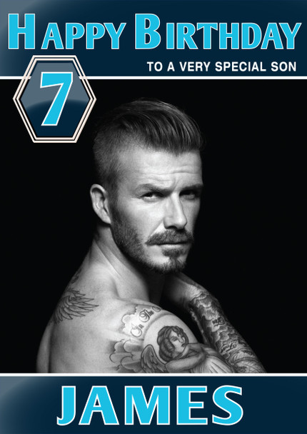 Personalised David Beckham Sports Football Birthday Card Sa