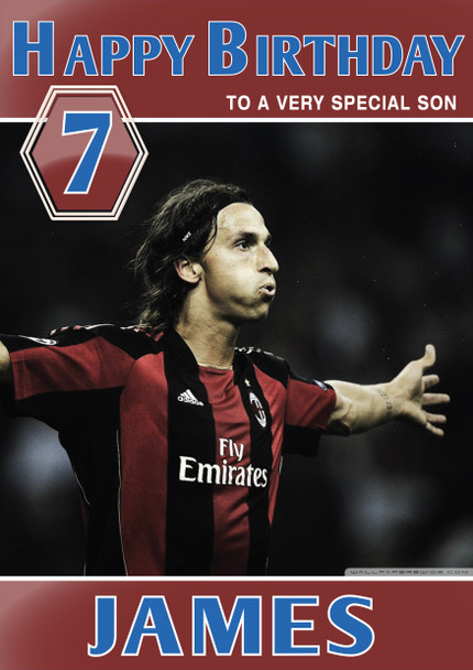 Personalised Ibu-Wallpaper Sports Football Birthday Card Sa