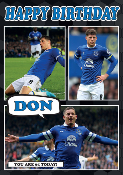 Personalised Ross Barkley Everton Football Birthday Card