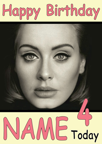 Personalised Adele (2) Birthday Card