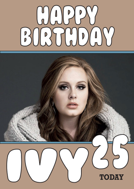 Personalised Adele Birthday Card