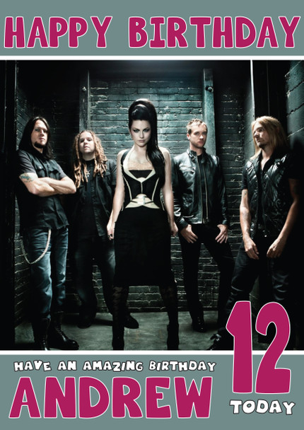 Personalised Amy Lee 1 Celebrity Birthday Card