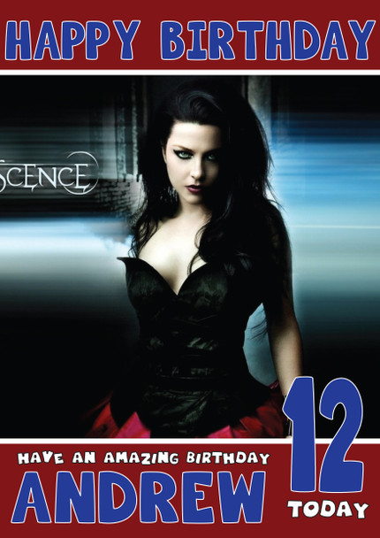 Personalised Amy Lee 2 Celebrity Birthday Card