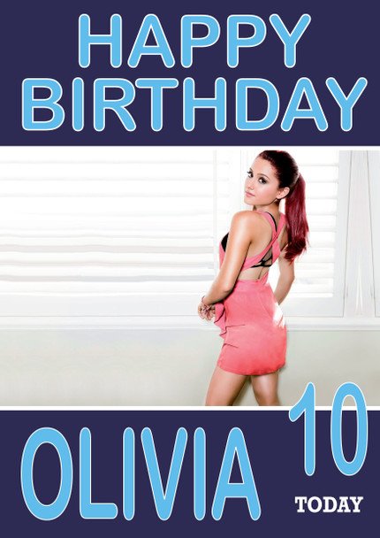 Personalised Ariana Grande Birthday Card