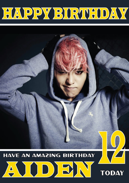 Personalised Big Bang 2 Celebrity Birthday Card