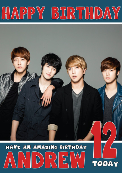 Personalised Cnblue 1 Music Birthday Card