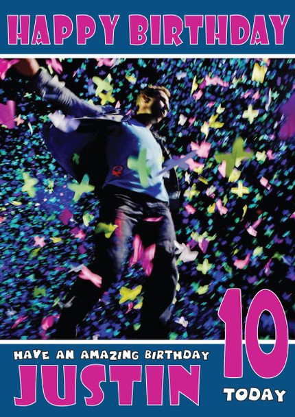 Personalised Coldplay Celebrity Birthday Card