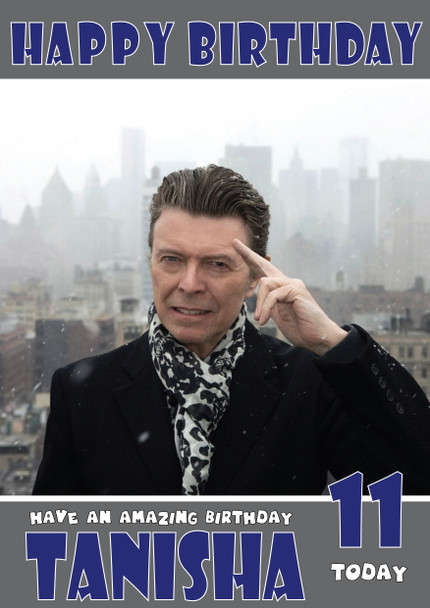 Personalised David Bowie Celebrity Birthday Card