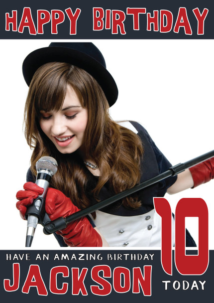 Personalised Demi Lovato Celebrity Birthday Card