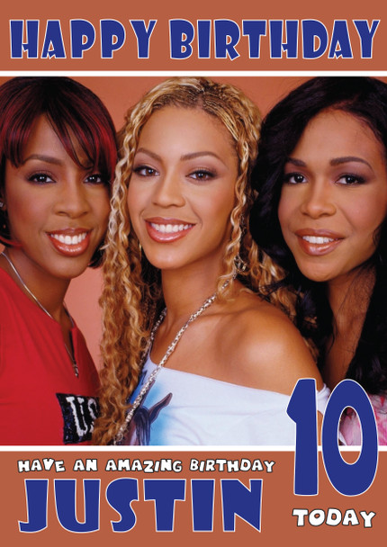 Personalised Destiny's Child 1 Music Birthday Card