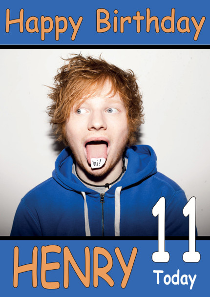 Personalised Ed Sheeran Birthday Card