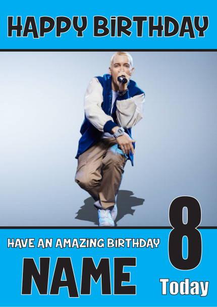 Personalised Eminem Bm2 Birthday Card