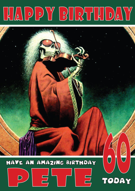 Personalised Grateful Dead Celebrity Birthday Card