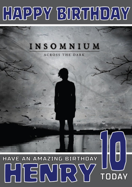 Personalised Insomnium Celebrity Birthday Card