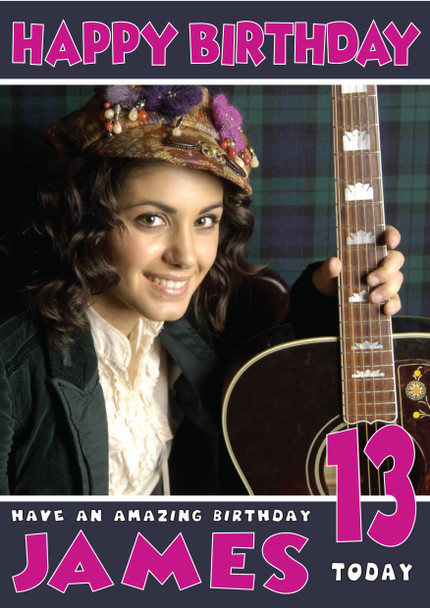 Personalised Katie Melua 2 Celebrity Birthday Card