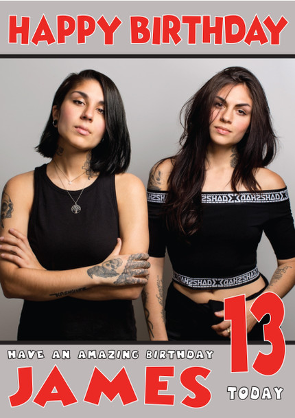 Personalised Krewella 1 Celebrity Birthday Card