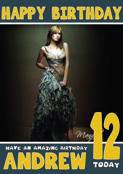 Personalised Mandy Moore Celebrity Birthday Card