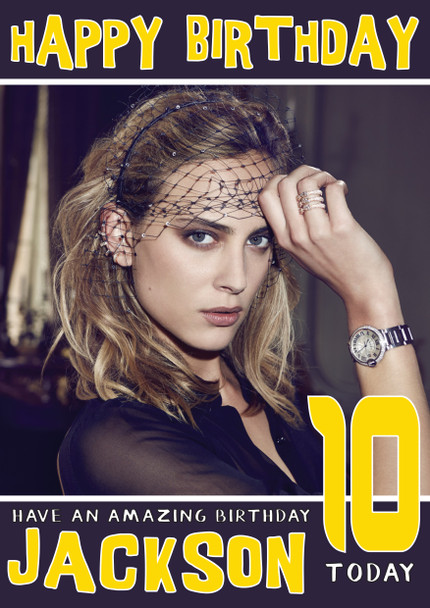 Personalised Nora Arnezeder 2 Celebrity Birthday Card