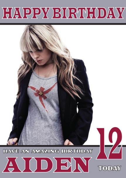 Personalised Orianthi 1 Celebrity Birthday Card