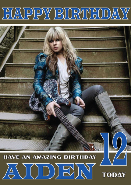 Personalised Orianthi 3 Celebrity Birthday Card