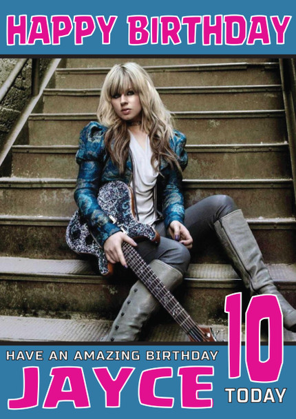 Personalised Orianthi Panagaris Celebrity Birthday Card (Sa