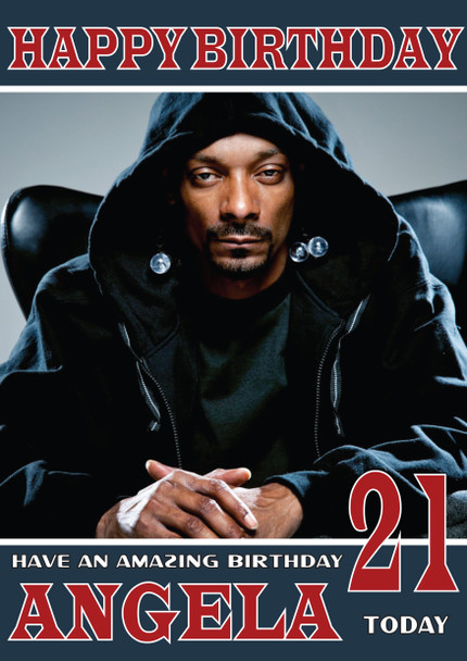 Personalised Snoop Dogg Celebrity Birthday Card
