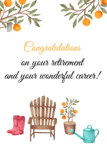 Congratulations on your retirement and your wonderful career!