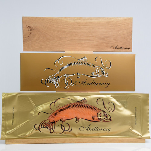 750g D-Sliced Traditional Smoked Scottish Salmon & Serving board gift set