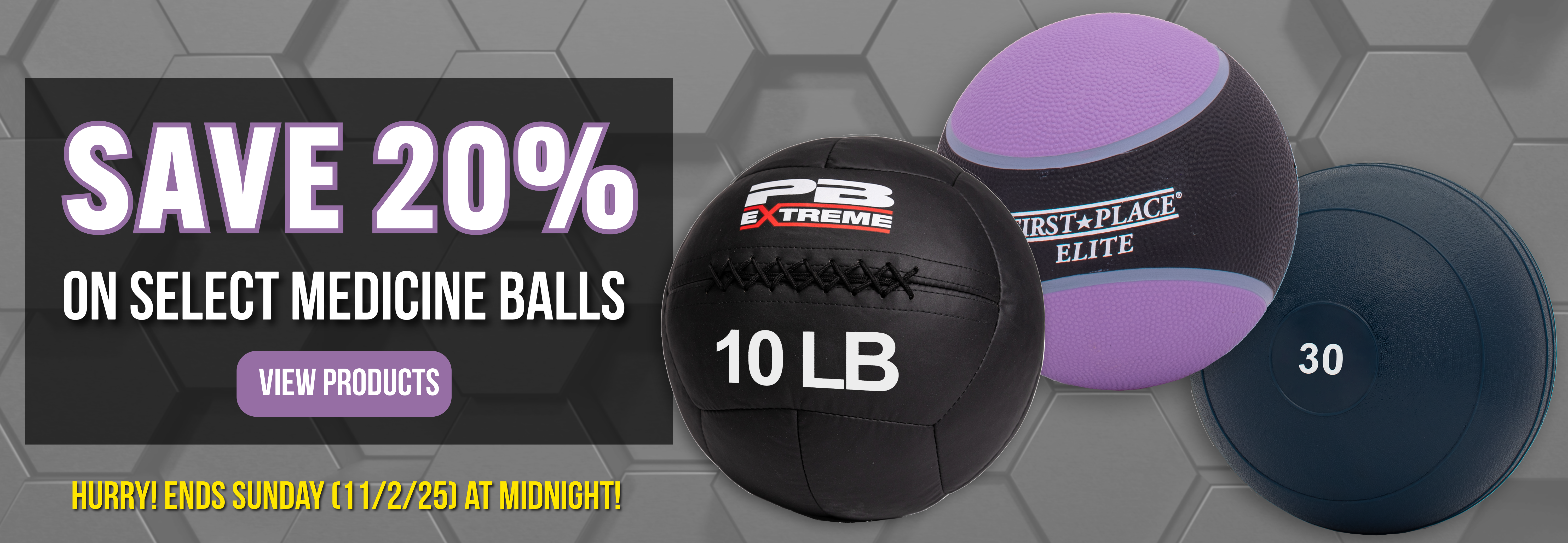 Select Medicine Ball promo banner