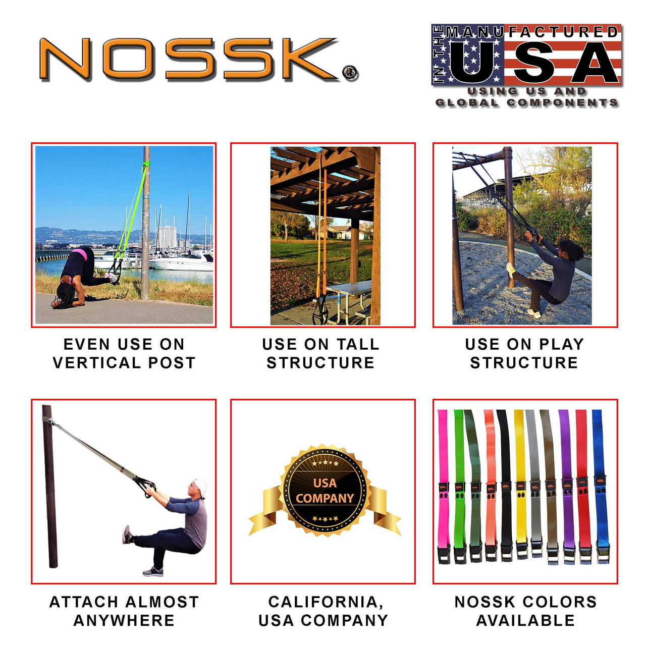 NOSSK TWIN PRO Bodyweight Fitness Strap Trainer