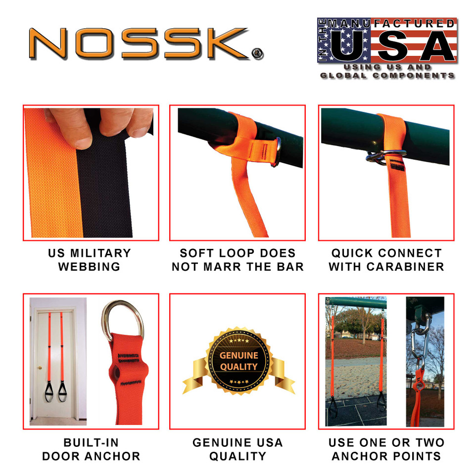 NOSSK TWIN PRO Bodyweight Fitness Strap Trainer