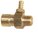 Downstream Injector - Long Body - Non-Adjustable - 1-2 GPM Brass