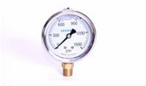 PRESSURE GAUGE 0-1500 2.5" SS, 1/4" BOTTOM MOUNT