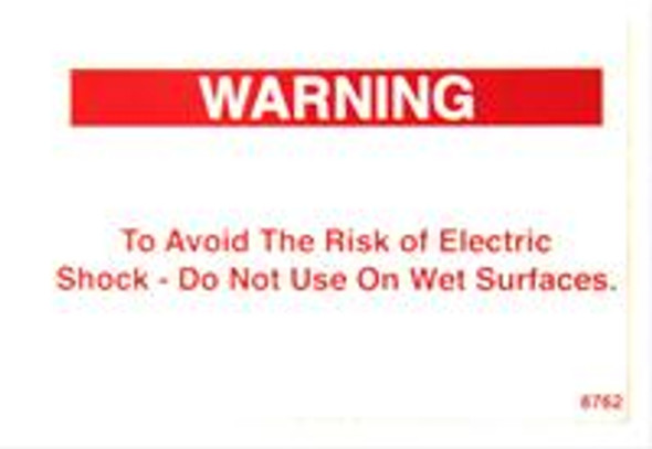 WARNING: Do not use on wet surfaces - English