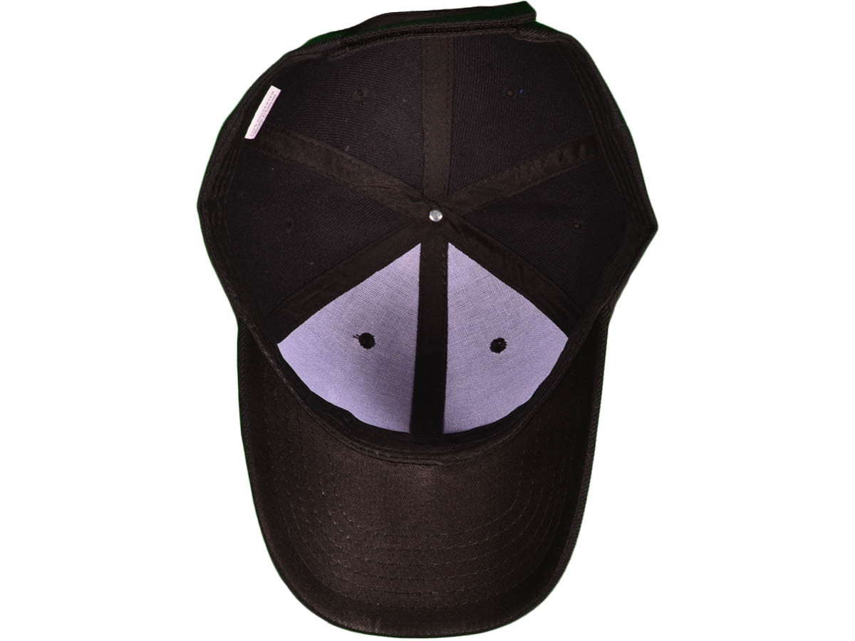 Wholesale 6 Panel Mid Profile Blank Baseball Caps (Black)