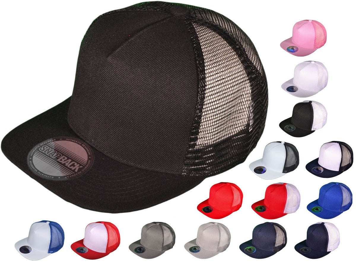 5 Panel SnapBack Mesh Trucker Caps Hats 