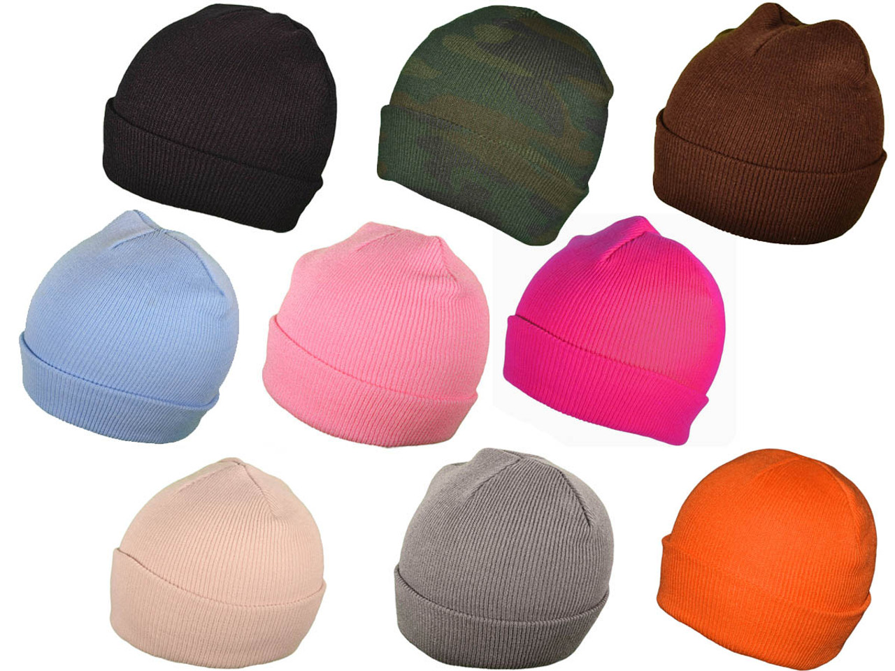 Dozen Pack* Winter Beanies Wholesale Knit Hat Skull Toboggan Stocking (Assorted